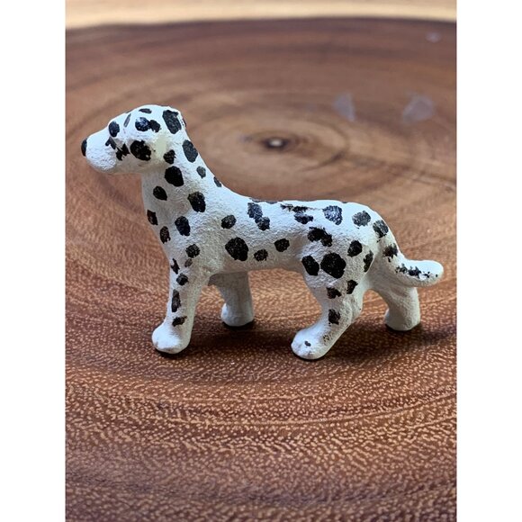 Handcrafted Miniature Dalmatian Figurine 1.5" Tall Resin Metal Blend - Picture 2 of 6